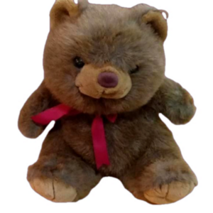 Fairview stuffed toy bear, 15 inches tall, brown,